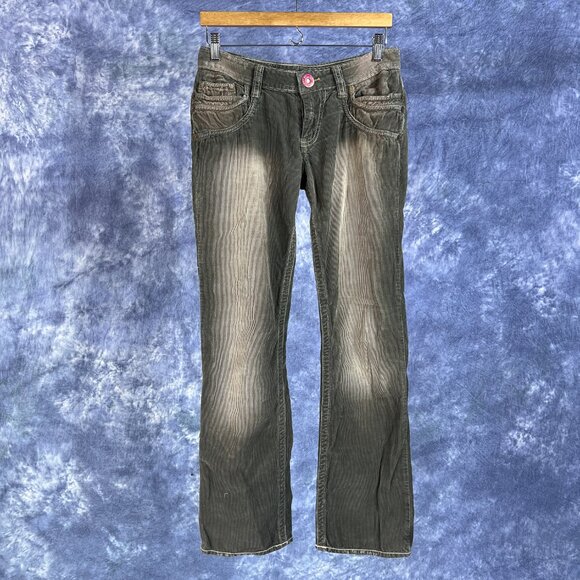 Salad Olive Gray Corduroy Pants Sz 27 - Picture 1 of 5